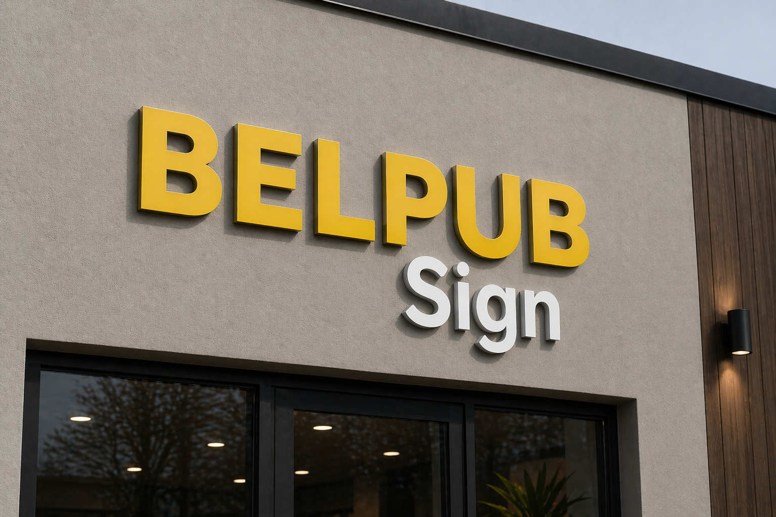 Voorbeeld van reliëfletters